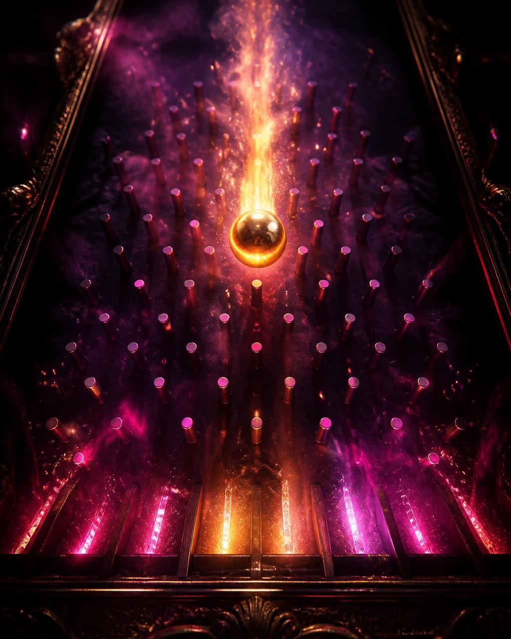 Drop Balls neon poster
